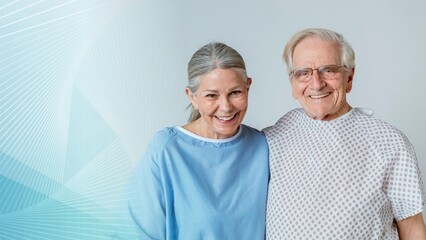 Happy senior patients supporting each other during coronavirus outbreak