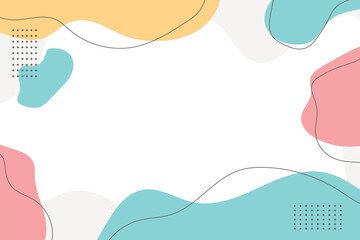 Hand drawn minimal background with pastel colors