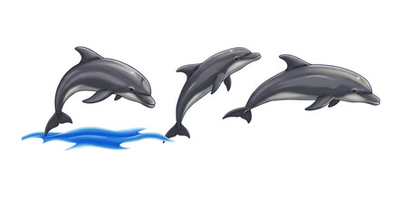dolphin isolated on white background