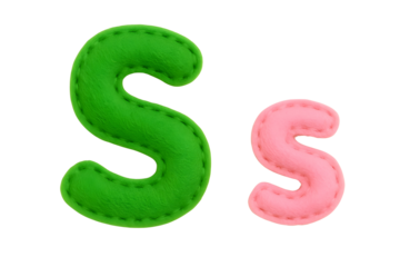 Transparent  Plush 3D Letter S Alphabet (Uppercase and Lowercase)