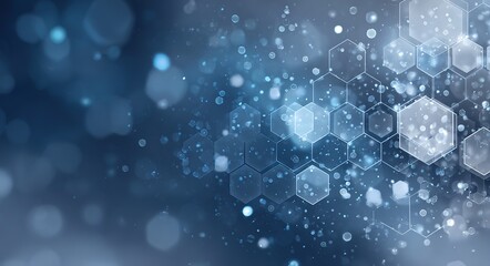 Abstract Blue Scientific Molecular Background. It shows a blue - hued, molecular - themed abstract scene. Great for science presentations, medical research visuals, or tech - related design projects.