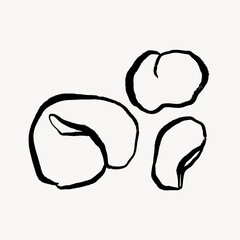 Abstract shape collage element, drawing illustration