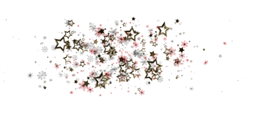 Sparkling stars burst on a white backdrop, perfect for celebrations, holidays, and joyous events. This festive design adds a touch of elegance a