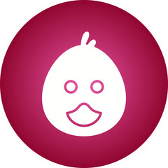 Fototapeta premium happy face with pink apple