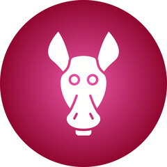 vector illustration of a pink horse