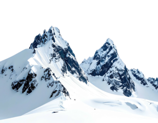 Snowy mountain peaks against a black background (1)