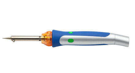 Isolated soldering iron on neutral background for crafting, electronics, and metalwork jobs