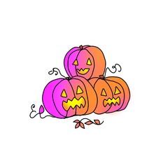 halloween background with pumpkins  autumn 