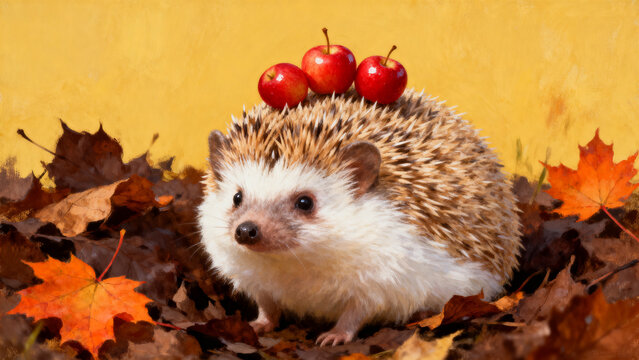 HedgehogAutumnApples