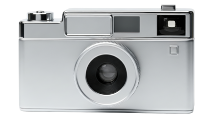 Isolated vintage-style camera with retro design elements ready for analog photography sessions