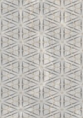 Geometric pattern with repeating star-like shapes in muted tones