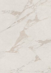 Close-up of white marble surface with natural beige veining patterns