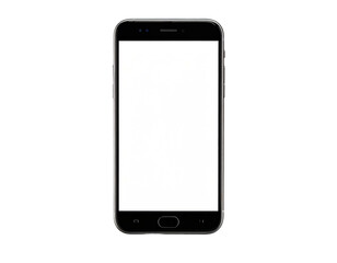 A modern smartphone with a blank screen, set against a black background