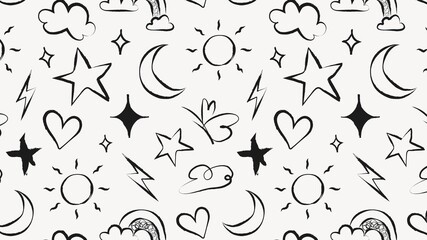 Cute doodle HD desktop wallpaper, high quality background