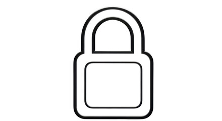 Isolated Padlock Icon Security, Protection Symbol, Closed Lock, Secure, Security Concept