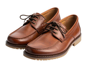Pair of brown leather dress shoes