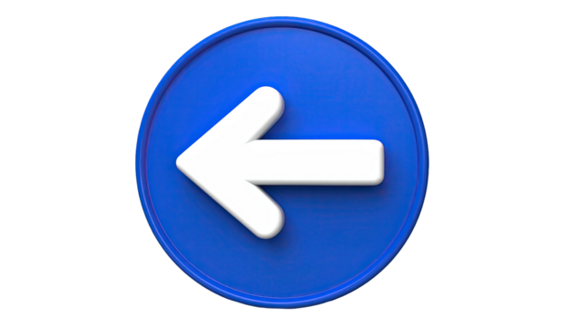 Blue circular button with white arrow indicating the direction to the left