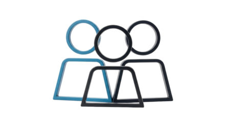 Isolated abstract concept of teamwork, leadership and community of people support