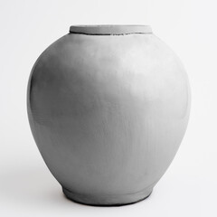 Plain clay jar png mockup