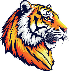 Vsai tiger head roaring with power and wildlife strength