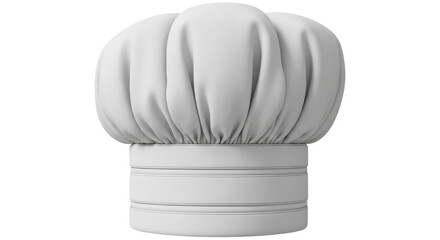 Isolated Chefs hat classic white toque, cooking apparel, chef culinary uniform and kitchen wear