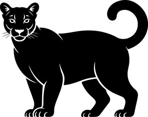 cougar silhouette vector illustration