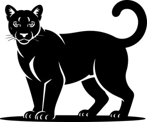 cougar silhouette vector illustration