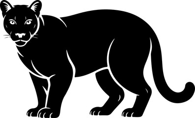 cougar silhouette vector illustration