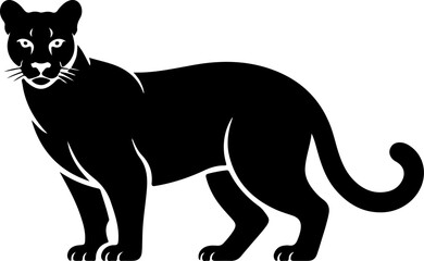 cougar silhouette vector illustration