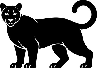 cougar silhouette vector illustration