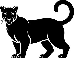 cougar silhouette vector illustration
