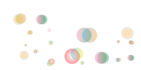Colorful abstract gradient bubbles background design PNG