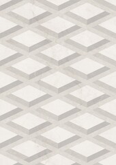 Geometric pattern with interlocking diamond shapes in neutral tones