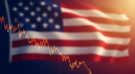 Economic Downturn in the USA A Visual Representation of Recession and Financial Challenges