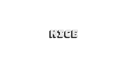 Nice bold line popular internet slang word. Positive speak. Pleasant, fine expression. Friendly, kind compliment. Black-and-white outline typography with shadow effect. Bungee Shade font used
