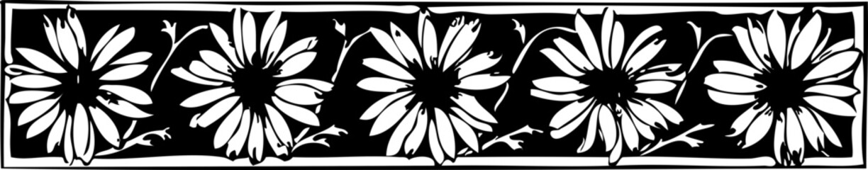 Monochrome Floral Burst Pattern