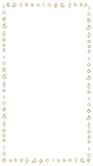 Moon and stars frame design element