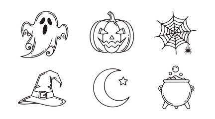 set of vector Halloween icons
