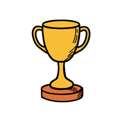 Isolated trophy sports award cutout design competition achievement illustration athletic lifestyle visuals fitness success concept