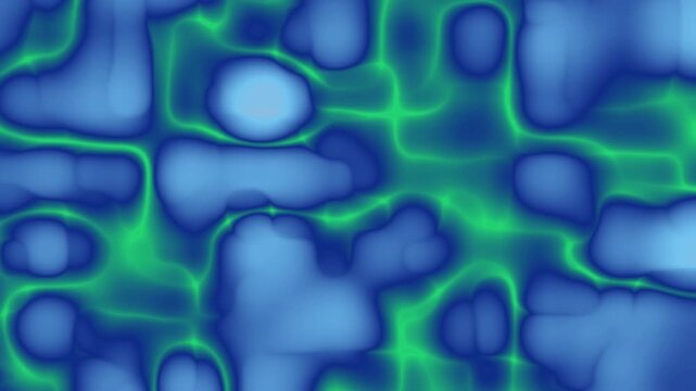 Abstract pattern of blue blobs and green lines backgrounds