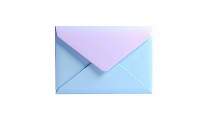 Pastel colored 3D rendered envelope isolated on a stark black background