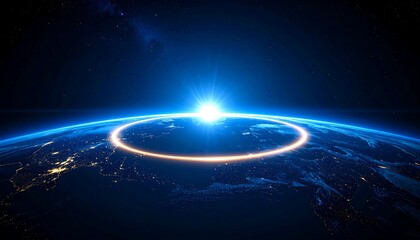 Earth's ring of light, sunrise