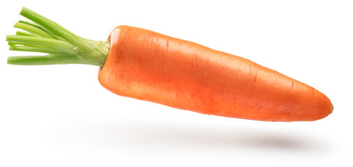Fresh orange carrot isolated on white background. File contains clipping path.