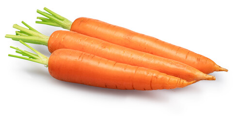 Fresh carrot isolated on white background. File contains clipping path.