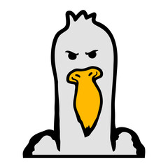 Seagull Evil Duck Bird Smile Mean Evil Mad Funny Comic