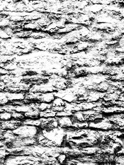 Heavy abstract grunge black and white distressed texture brick stone industrial overlay background