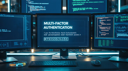 Multi-Factor Authentication (MFA) Technology for Enhanced Cybersecurity, Strong User Identity Verification, Encrypted Access Control, and Secure Digital Authentication Across Applications, Devices