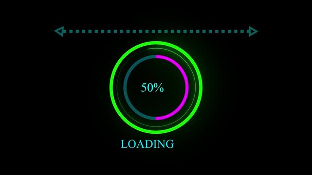 BK Mulch color oceanographic circular graph with 0 to 100 percentage increasing. Motion graphic and animation background.