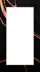 Frame png black and copper patterned border