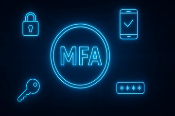 Multi-Factor Authentication (MFA) Technology for Enhanced Cybersecurity, Strong User Identity Verification, Encrypted Access Control, and Secure Digital Authentication Across Applications, Devices